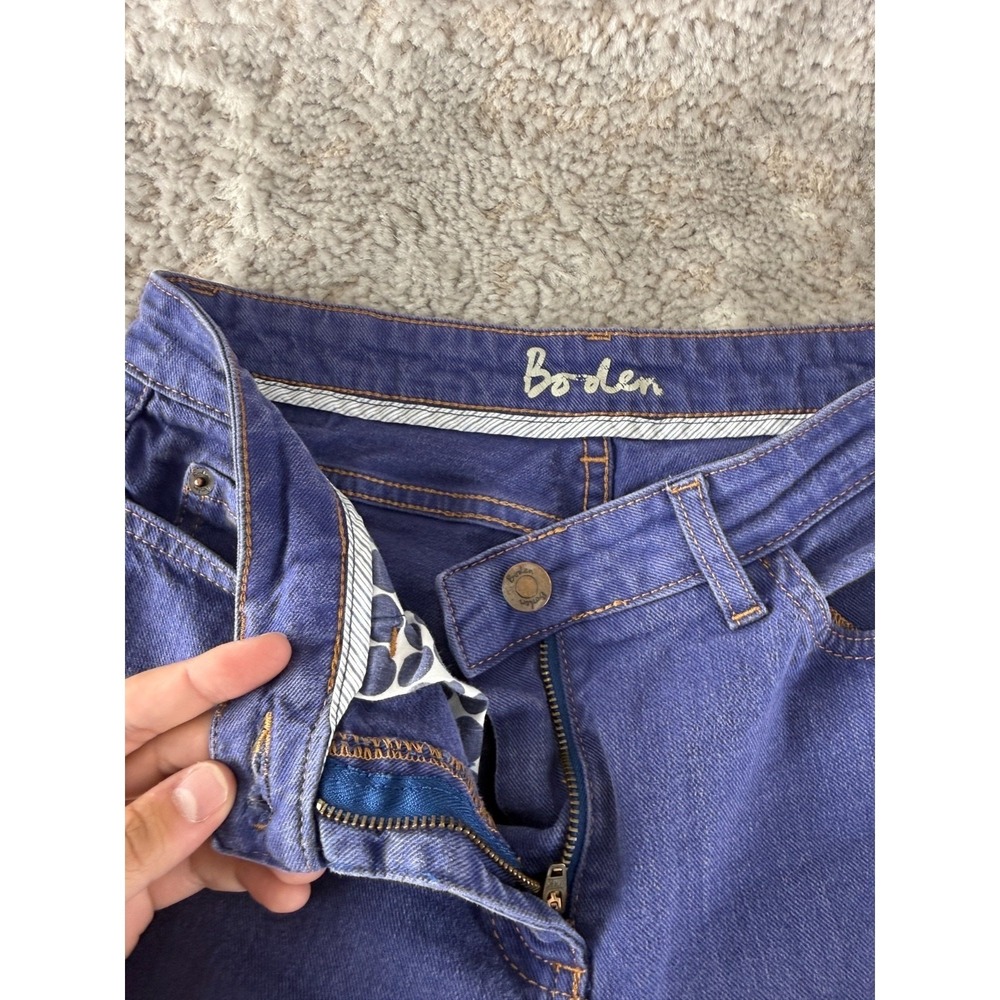 Boden Size 6 Stretch Denim Casual Jeans Purple Blue Pants‎ Button Zip - Picture 7 of 10
